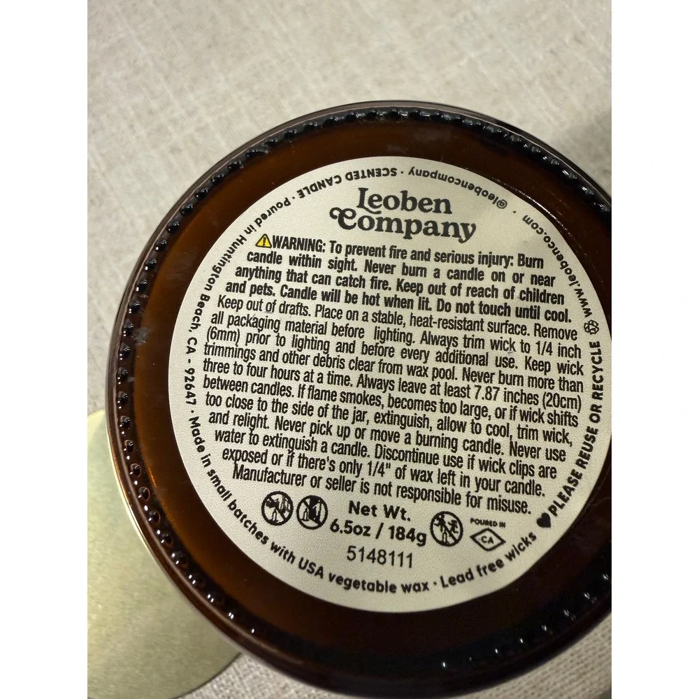 Leoben capybara lover adorable banana latte trendy gift home spa candle 6.5 oz